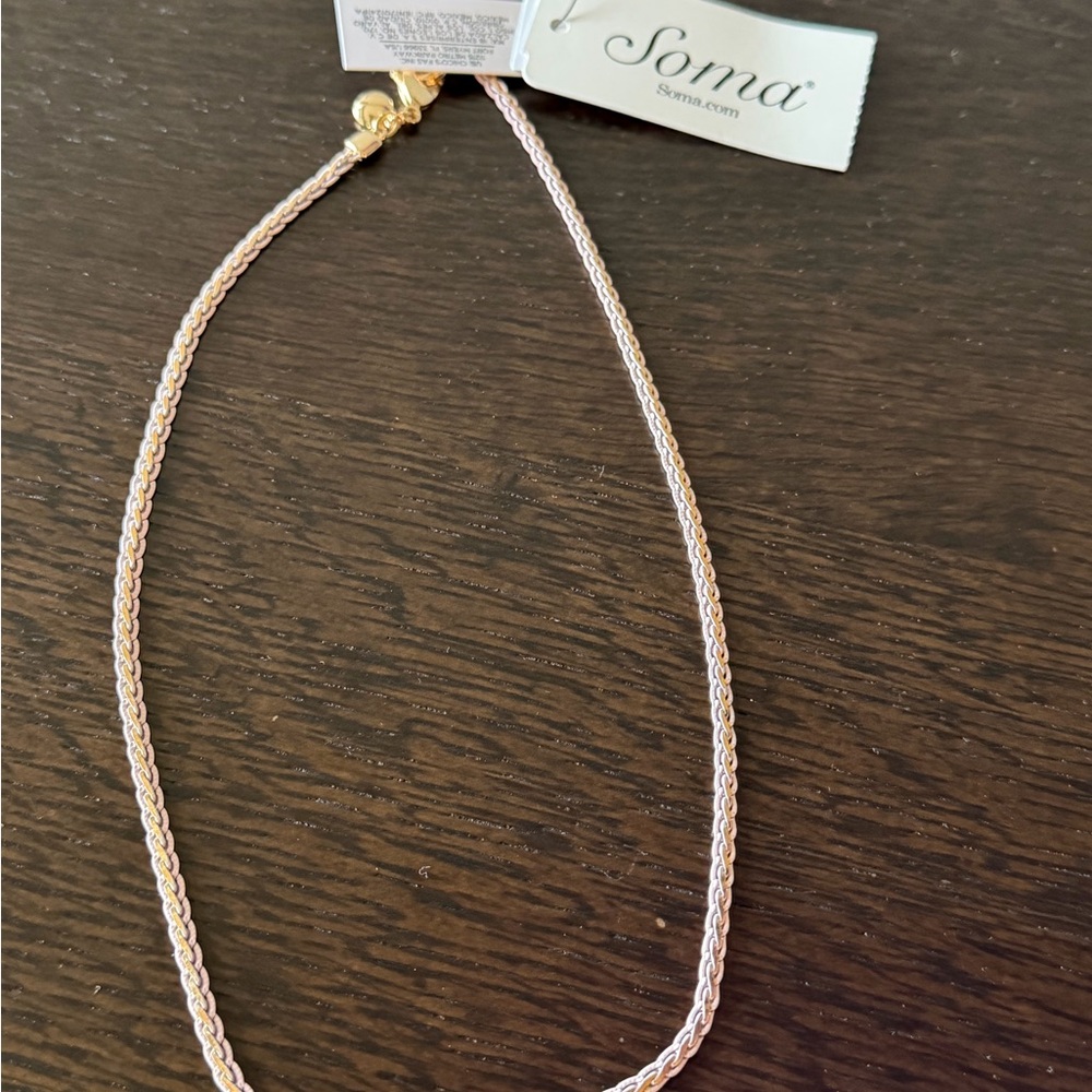 Soma Twisted Rose Gold Braided Necklace
